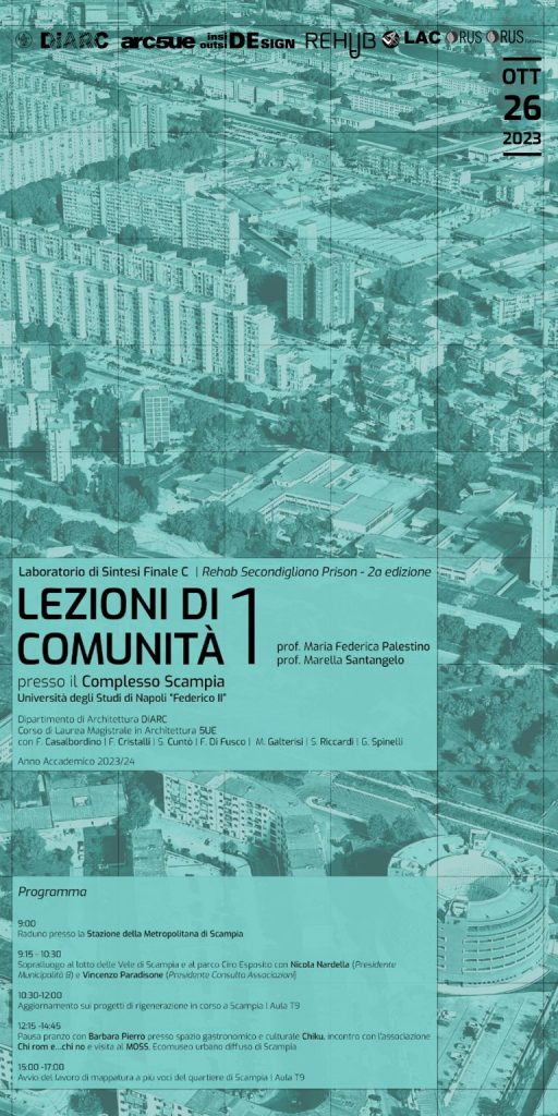 locandina lezioni di comunità 1 a Scampia