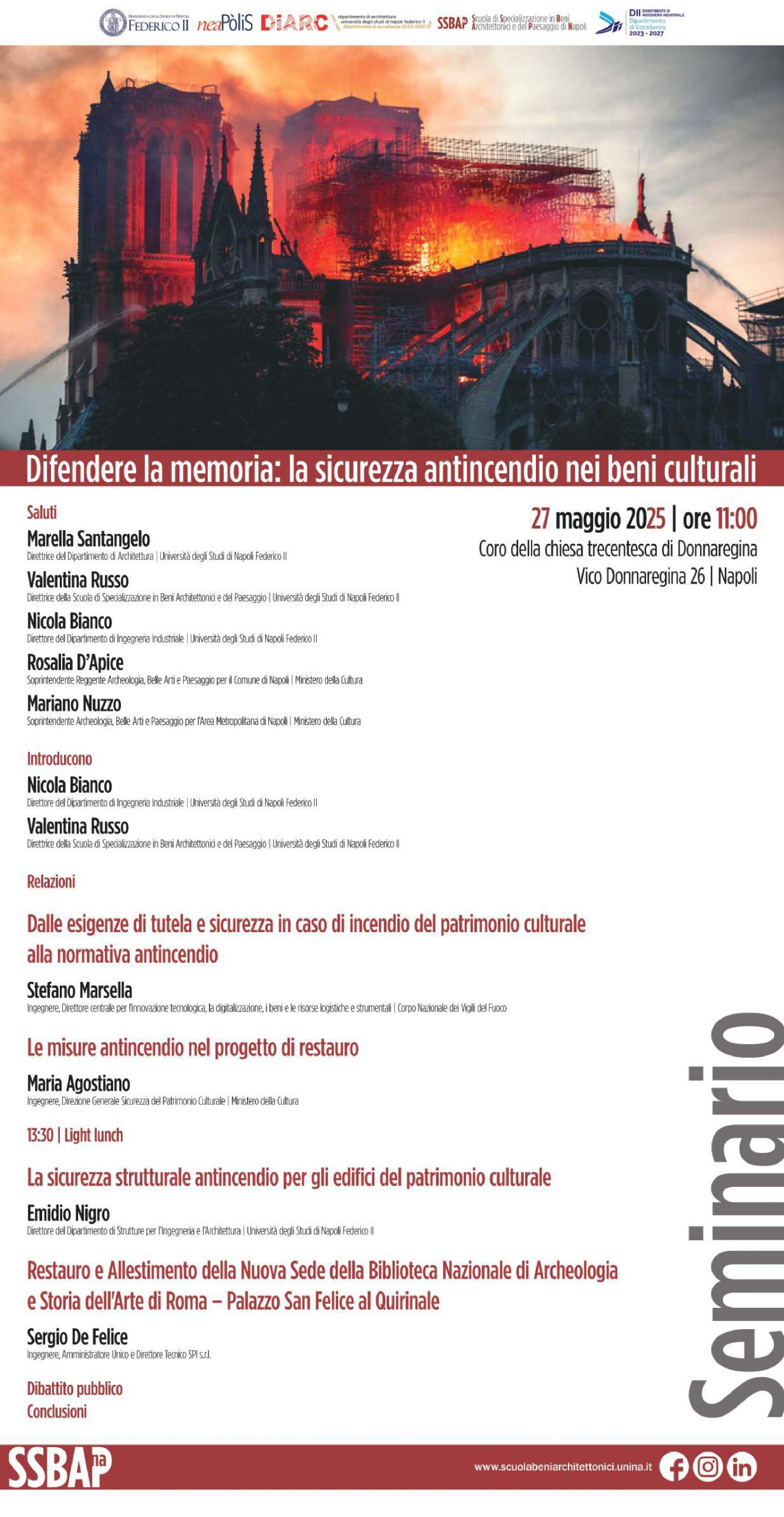 locandina del Seminario SSBAP Difendere la memoria