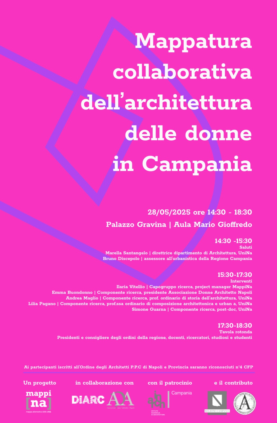 Locandina mappatura collaborativa dell'architettura delle donne